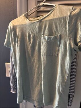J. Crew Short-Sleeve Pocket Tee in Sage Green
